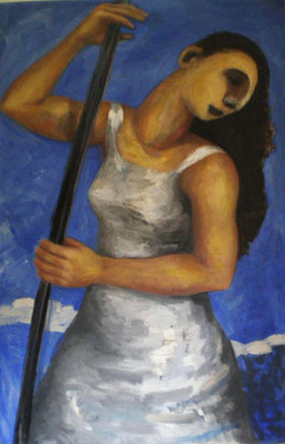 Weltgewandt,2008, *  120 x 85 cm, Öl auf Molino, verkauft