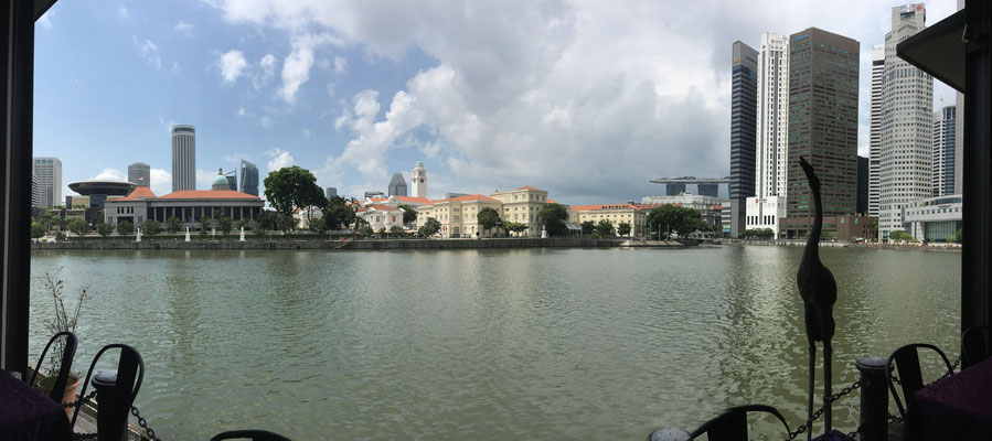 Marina Bay - Riverwalk - Singapur - travelumdiewelt.de