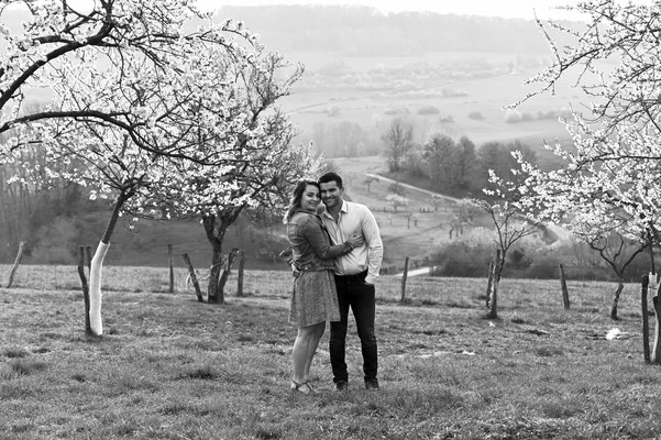 Séance photo couple engagement Mélodie et Loïc - Grammont - Haute-Saône