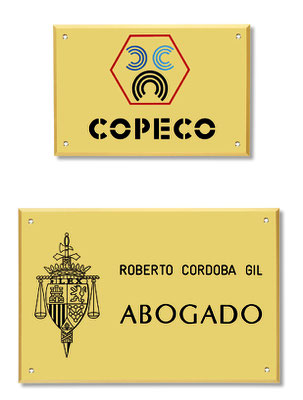 Tipos de placas grabadas - Rótulos Azacayas - Granada