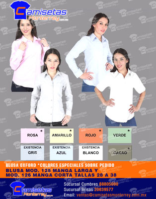 blusas empresariales con logo bordado