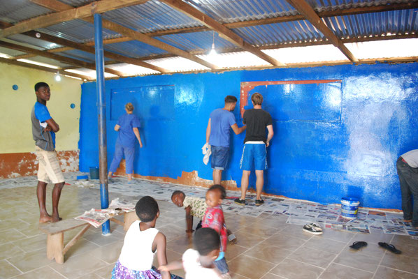 Renovierungsarbeiten im Waisenhaus