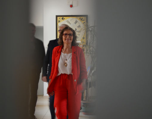 Mme Caroline Pelletier heureuse