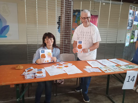 Natacha Haehnel  et Régis Bathias de l'association Culture Langue des Signes Ferdinand Berthier
