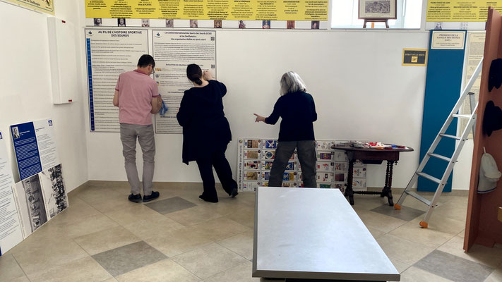 Préparation de l'exposition temporaire
