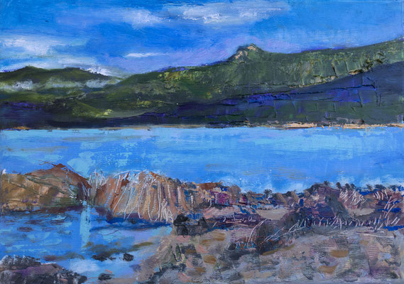 Propriano, huile sur toile, 2025, 19x27cm