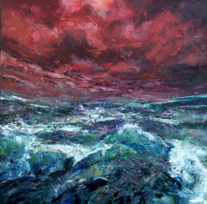 150x150cm, huile et acrylique sur toile, 2024