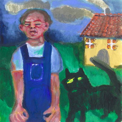 acrylique sur papier, 20x20cm