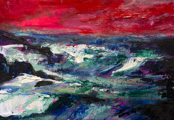 13x18cm, huile sur papier, 2024, vendue