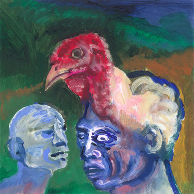 acrylique sur papier, 20x20cm