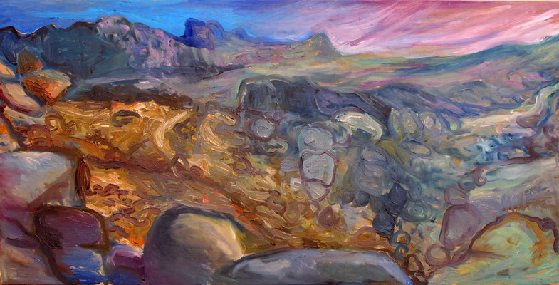 Sahara 17, 120x60cm, huile, 2010, Algérie