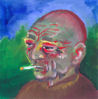 acrylique sur papier, 20x20cm