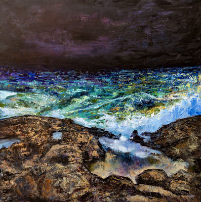 100x100cm, huile et acrylique sur toile, 2024