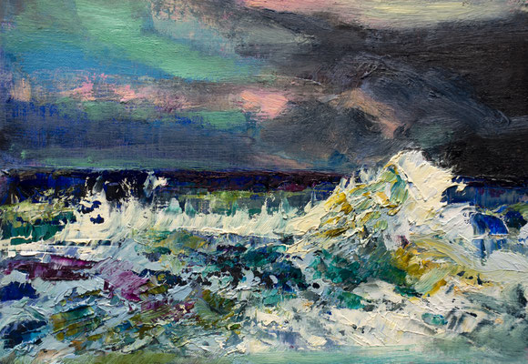 13x18cm, huile sur papier, 2024, vendue