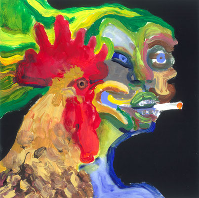 acrylique sur papier, 20x20cm