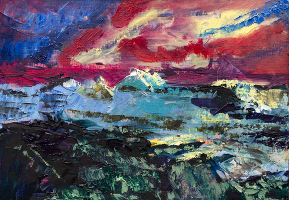 13x18cm, huile sur papier, 2024, vendue