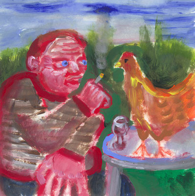acrylique sur papier, 20x20cm