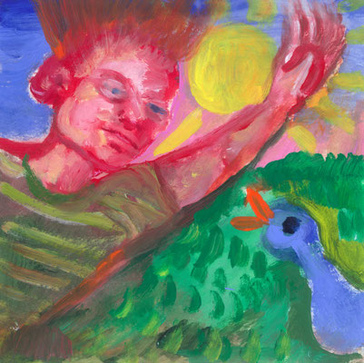 acrylique sur papier, 20x20cm