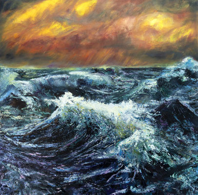 100x100cm, huile et acrylique sur toile, 2024