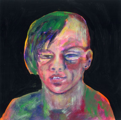 acrylique sur papier, 20x20cm