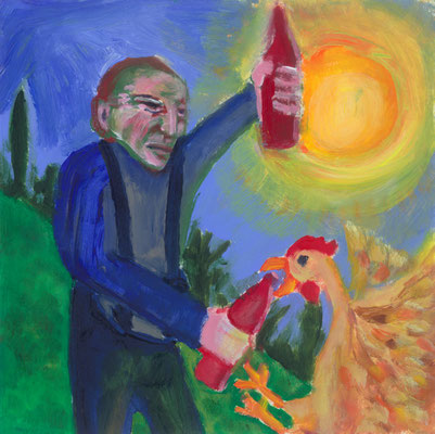 acrylique sur papier, 20x20cm