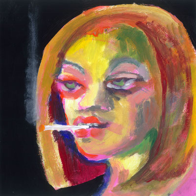acrylique sur papier, 20x20cm