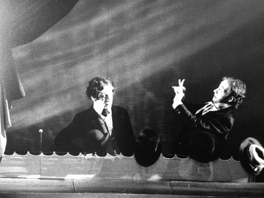 With M. Marceau in "Le Chapeau Melon"