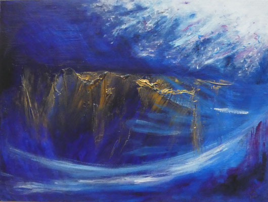 Sans Titre, 2020, acrylique sur carton toilé, cadre alu noir brillant,                 30x40 cm, 300 CHF
