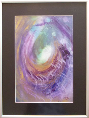 Expansion, 2015, Acrylique sur papier, cadre alu argent mat, sous verre,       30x40 cm, 300 CHF   