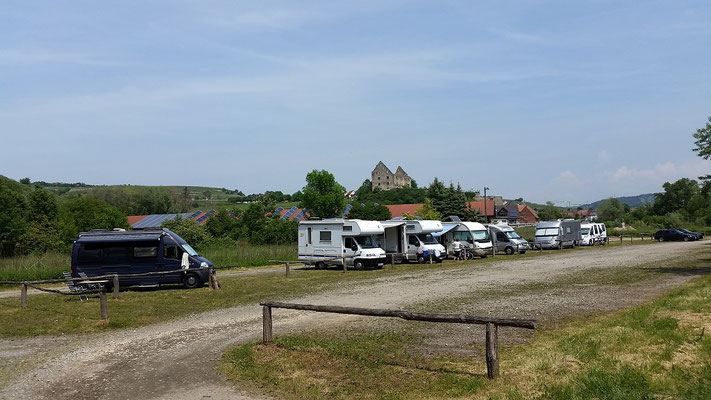 der "untere" SP in Burkheim, ich steh oben, neben der Ruine