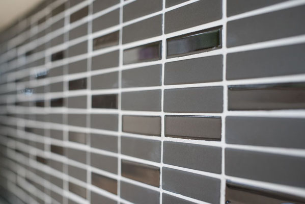 Mosaico Antiscivolo BRICK NERO MIX opaco