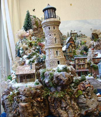 Village Noël/Christmas Village 2013: Phare et sa maisonnette