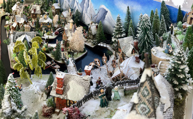 Village de Noël 2014 jour - Petits mondes miniatures de Noël