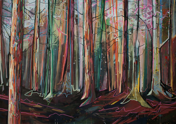 Wald 2, 170x120cm, acryl on canvas, banck 2012 #