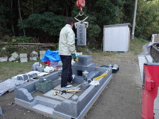 据付作業中