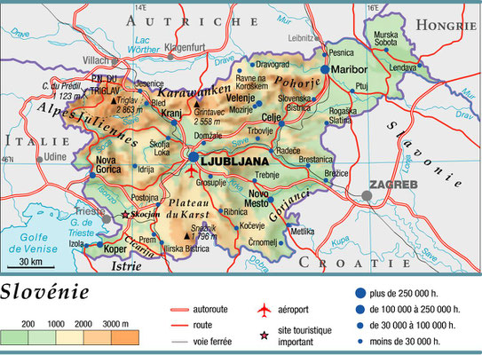 Carte de la Slovénie
