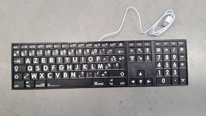 LargePrint keyboard avec guide doigt Mobility Concept