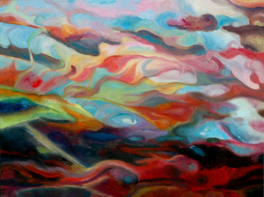 Serie "Wasser Welten" 60 x 80 x 4 Oel auf Holz