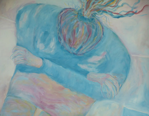 70 x 100 Acryl auf Papier 2018 Serie "Stirb & Werde"