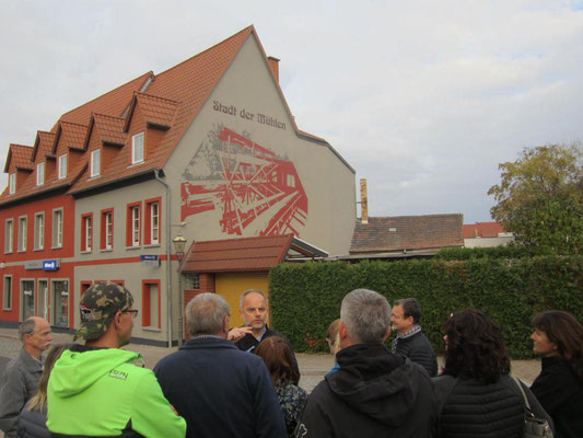 Bad Düben wird auch als Stadt der Mühlen genannt, wie dieses neue Wandgemälde beweist