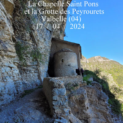 La Chapelle Saint Pons et la Grotte des Peyrourets depuis Valbelle