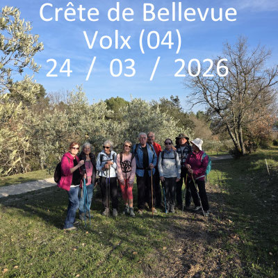 La Crête de Bellevue par les Olivettes de Volx