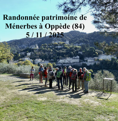 Randonnée du patrimoine de Ménerbes à Oppède