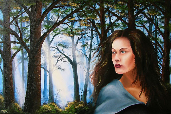 G 6 - Licht im Dunkeln - Öl auf Leinwand - 60 x 90 cm