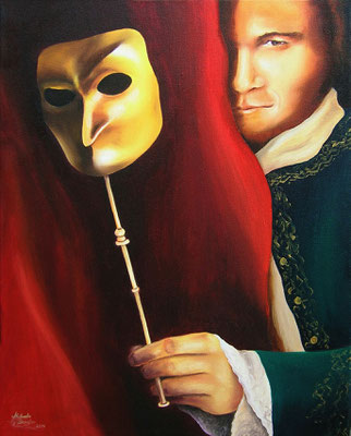 G 5 - Lege die Masken ab - Öl auf Leinwand - 40 x 50 cm