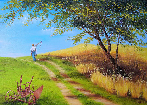 L 2 - Am Ährenfeld - Öl auf Leinwand - 50 x 70 cm