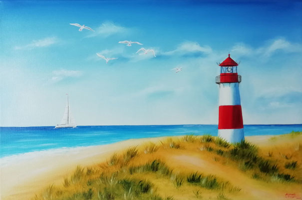 Leuchtturm - Öl auf Leinwand - 40 x 60 cm