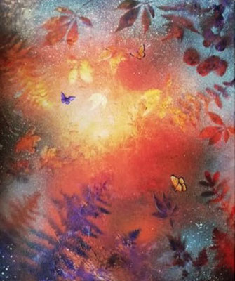 S 1 - Am Anfang - Öl & Acryl auf Leinwand - 50 x 60 cm