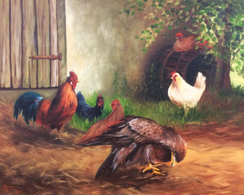 G 9 - Lebe wie ein Adler - Öl auf Leinwand - 40 x 50 cm