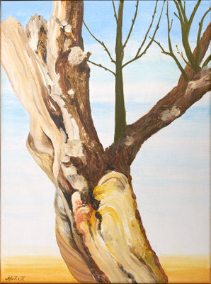 2016 "Eindeloos opnieuw beginnen ll". Geschilderd door Marian van Zomeren- van Heesewijk met acrylverf op linnen 30 x 40 cm.